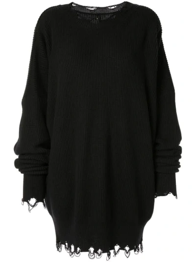 Shop Ben Taverniti Unravel Project Ribbed Sweater Dress In Black