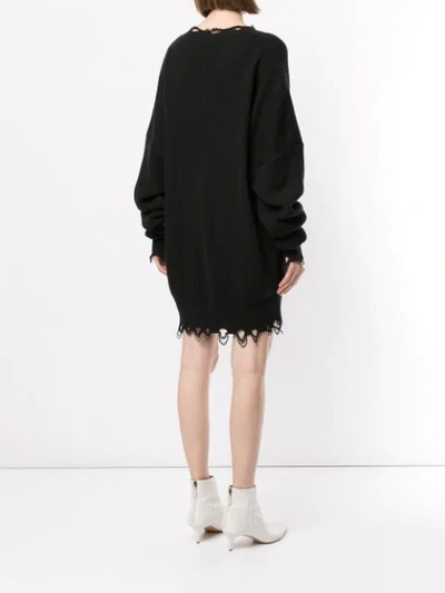 Shop Ben Taverniti Unravel Project Ribbed Sweater Dress In Black