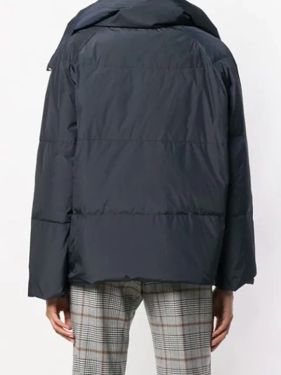 Shop Peserico Hooded Padded Jacket In Black