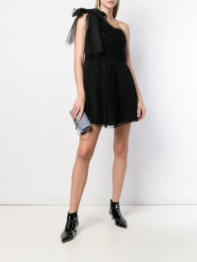 Shop Red Valentino One Shoulder Dress In Black