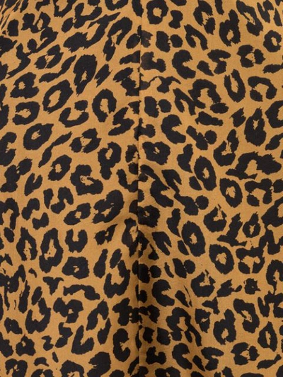 Shop Michelle Mason Leopard Print Mini Dress In Brown