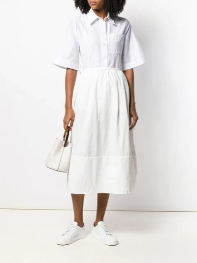 Shop Jil Sander Wrap Skirt In White