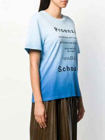 Shop Proenza Schouler Pswl Diamond Tie Dye Short Sleeve T-shirt In Blue