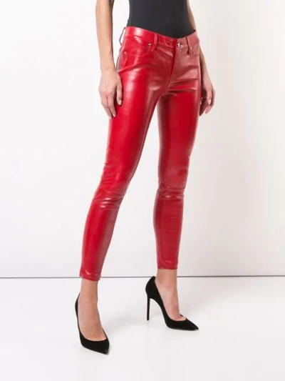 Shop Rta Prince Crop Skinny Trousers In Red