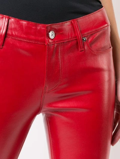 Shop Rta Prince Crop Skinny Trousers In Red