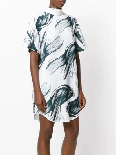 Shop Ioana Ciolacu Bird Print Dress In Brd