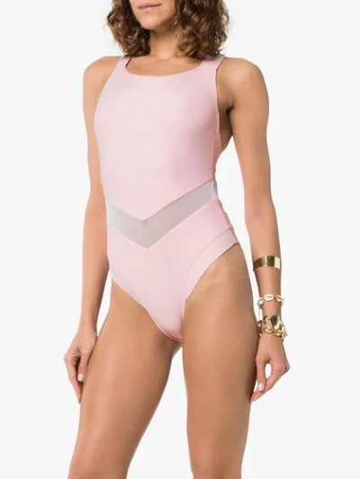 Shop Ambra Maddalena Jenny Bond Swimsuit In Pink