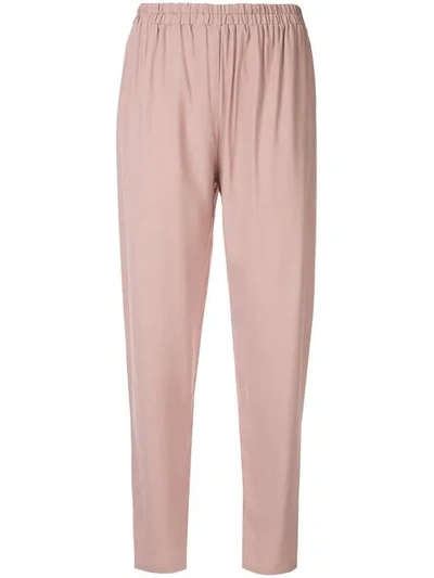 Shop Mansur Gavriel Elasticated Trousers In Pink
