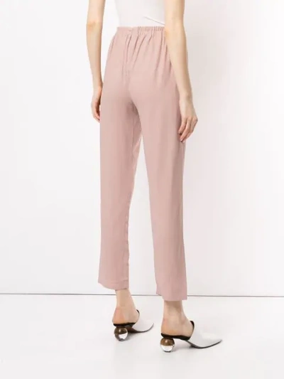 Shop Mansur Gavriel Elasticated Trousers In Pink