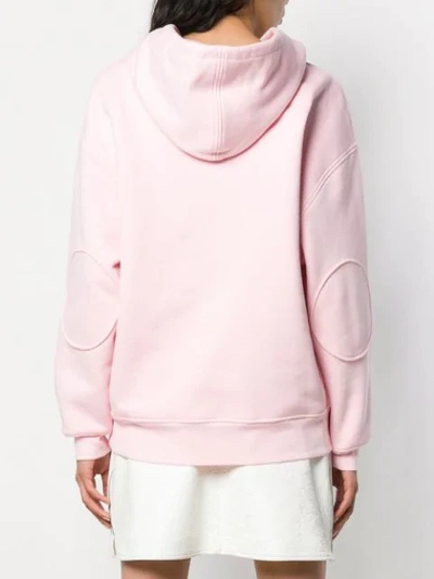 Shop Courrèges Embroidered Logo Hoodie In Pink