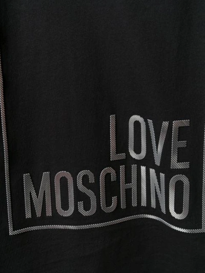 Shop Love Moschino Logo Print Oversized T-shirt In Black