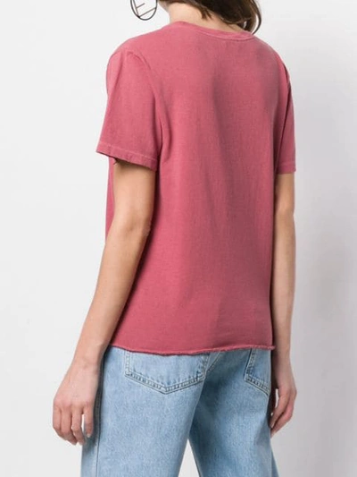 Shop Saint Laurent Barbed Roses T-shirt In Red