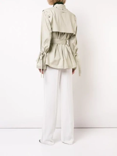 Shop Proenza Schouler Belted Trench Jacket In Grey