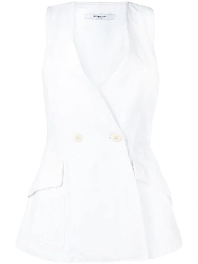 Shop Givenchy Structured Waistcoat In White