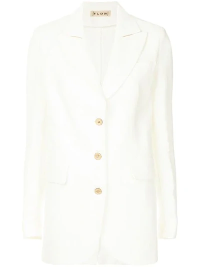 Shop Flow The Label Classic Fitted Blazer In White