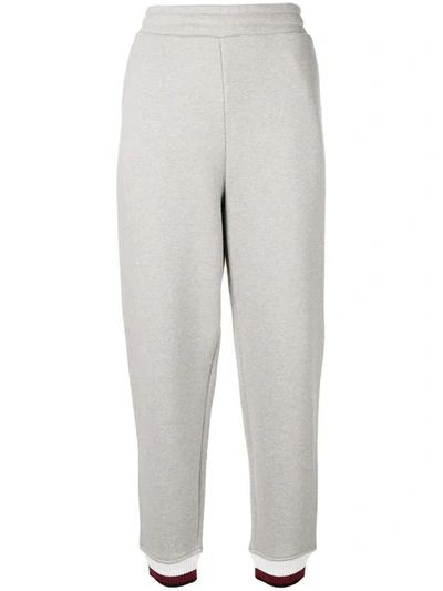 Shop Alexander Wang T Contrast Band Track Pants In Grey