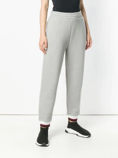 Shop Alexander Wang T Contrast Band Track Pants In Grey