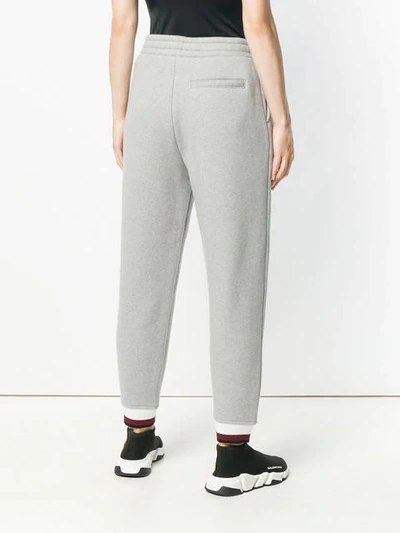 Shop Alexander Wang T Contrast Band Track Pants In Grey