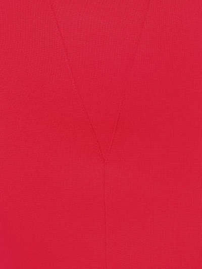 Givenchy V Front Pencil Skirt In Red