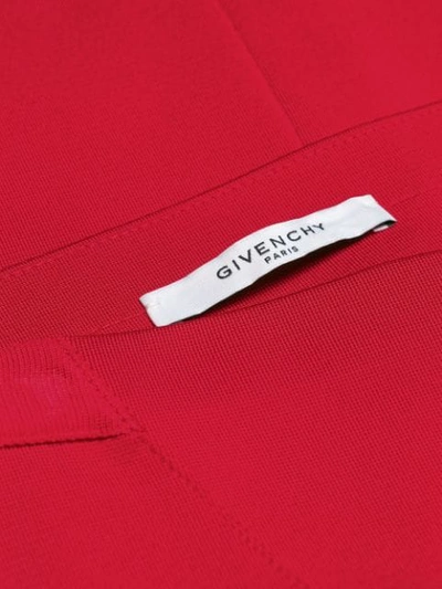 Givenchy V Front Pencil Skirt In Red