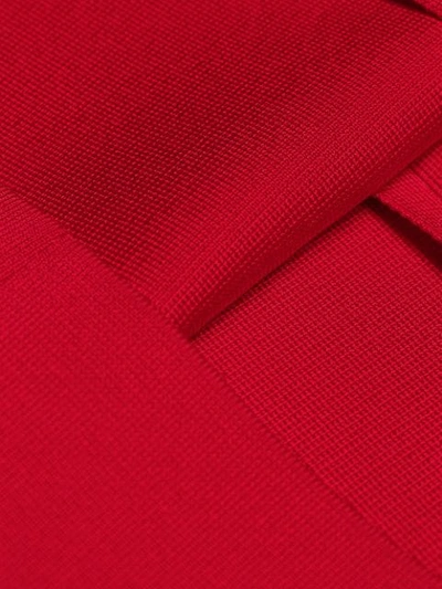 Givenchy V Front Pencil Skirt In Red
