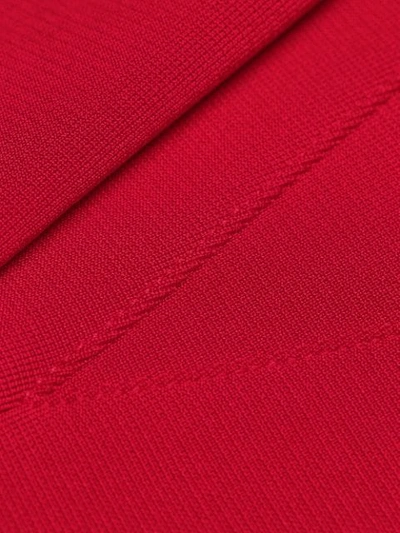 Givenchy V Front Pencil Skirt In Red