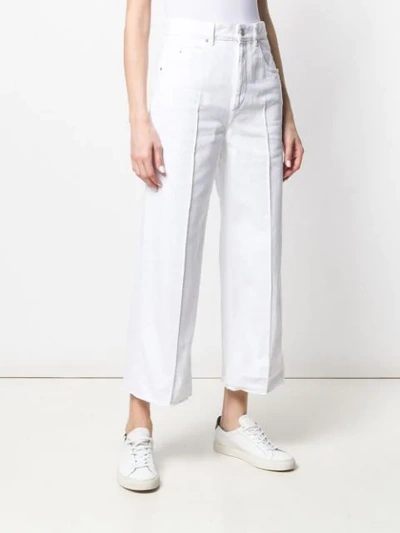 Shop Isabel Marant Étoile Cropped High-waisted Jeans In White