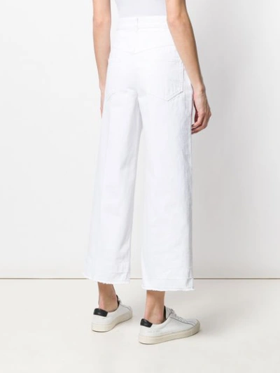 Shop Isabel Marant Étoile Cropped High-waisted Jeans In White