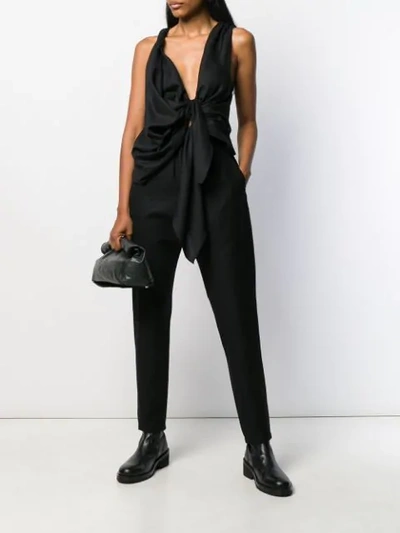 Shop Ann Demeulemeester High-waisted Cropped Trousers In Black