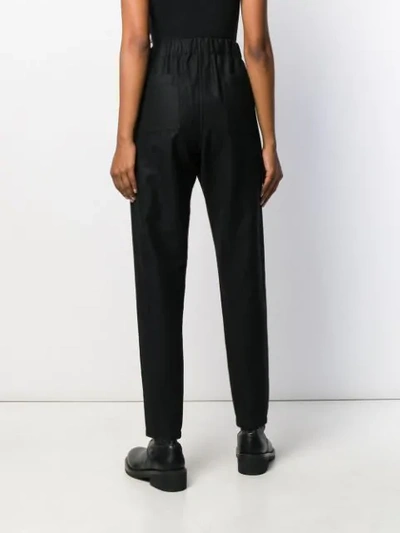 Shop Ann Demeulemeester High-waisted Cropped Trousers In Black