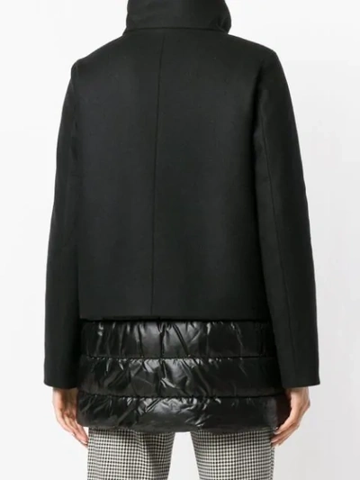 Shop Fay Shell-panelled Coat In Black