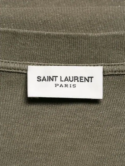 Shop Saint Laurent Classic  Square T-shirt In Green