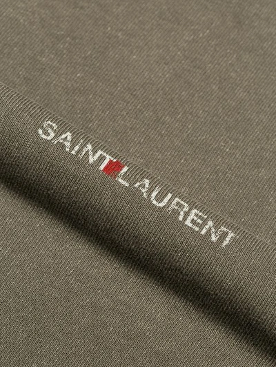 Shop Saint Laurent Classic  Square T-shirt In Green
