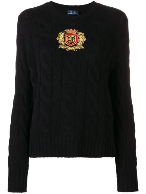 ralph lauren black knitted jumper