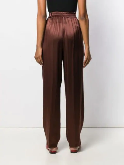 JOSEPH HIGH-WAISTED WIDE LEG TROUSERS - 棕色