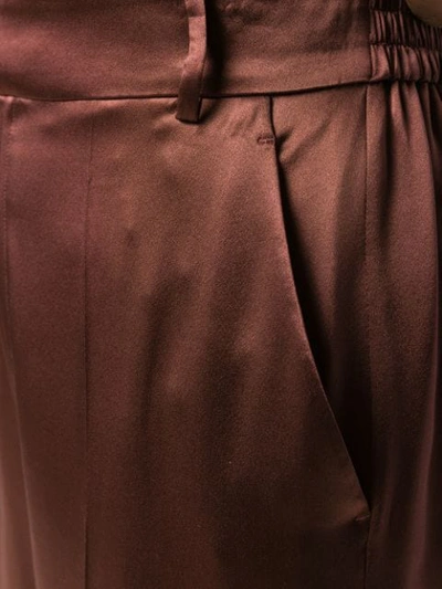 Shop Joseph High-waisted Wide Leg Trousers In Brown