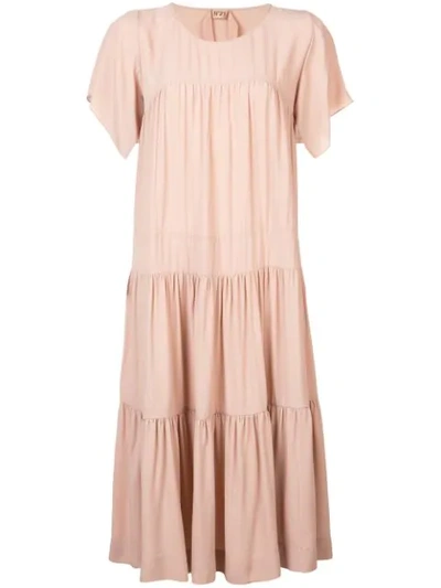 Shop N°21 Cape Sleeve Midi Dress In Pink