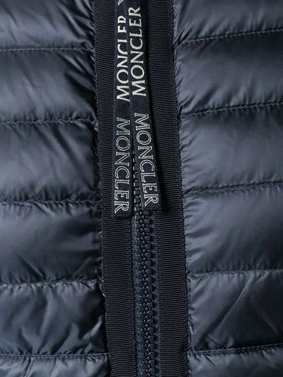 Shop Moncler Padded Zipped Jacket In Blue