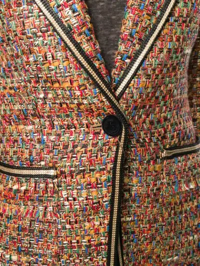 Shop Etro Woven Blazer In Neutrals