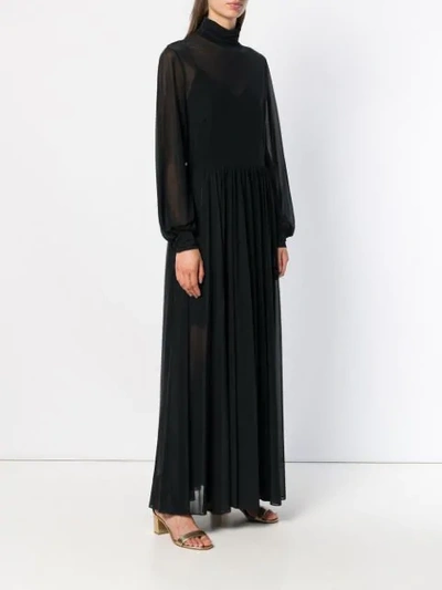 Shop Diane Von Furstenberg Long Turtle Neck Dress In Black