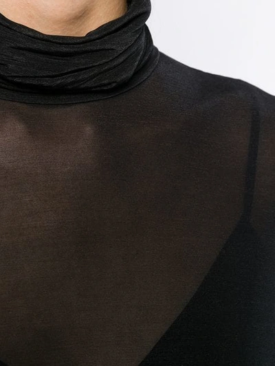 Shop Diane Von Furstenberg Long Turtle Neck Dress In Black