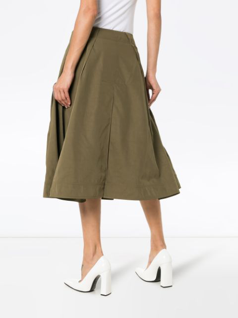Jw Anderson Twill Tech Taffeta Two Way Zipper Skirt In Green | ModeSens