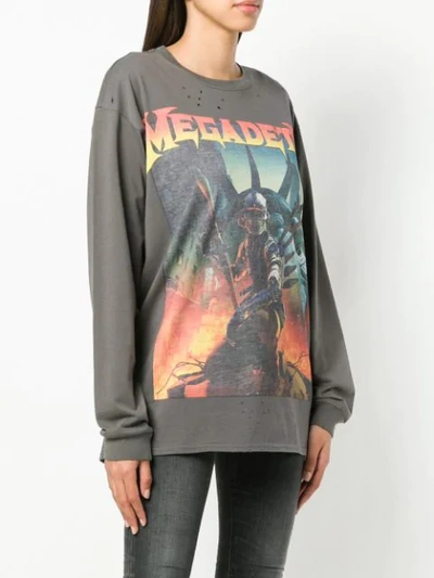 Shop R13 Megadeth Sweatshirt - Grey