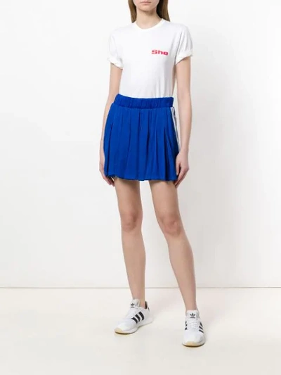 Adidas Originals Fashion League Pleated Satin Skirt In Blue | ModeSens