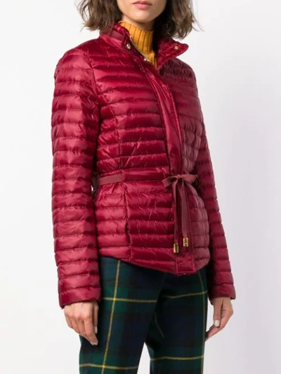 Shop Michael Michael Kors Feather Down Puffer Jacket In Red