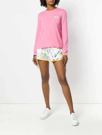 Shop Chinti & Parker Cashmere Hello Kitty Patch Sweater - Pink