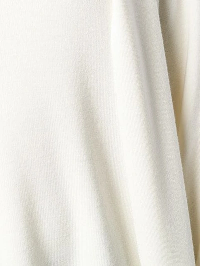 Shop Jw Anderson Knitted Draped Jumper In Neutrals