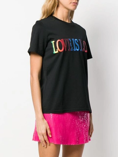 Shop Alberta Ferretti Love Is Love Print T-shirt In Black