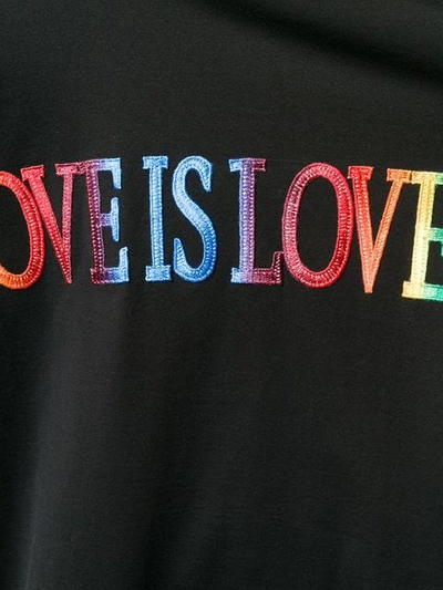 Shop Alberta Ferretti Love Is Love Print T-shirt In Black