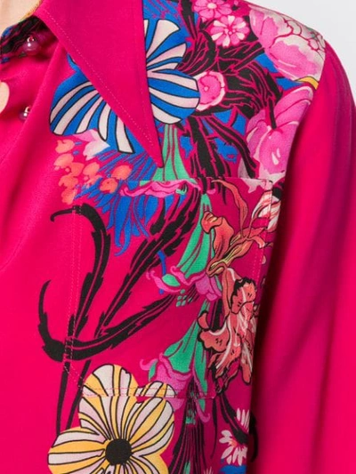 Shop Etro Flower Print Shirt - Pink